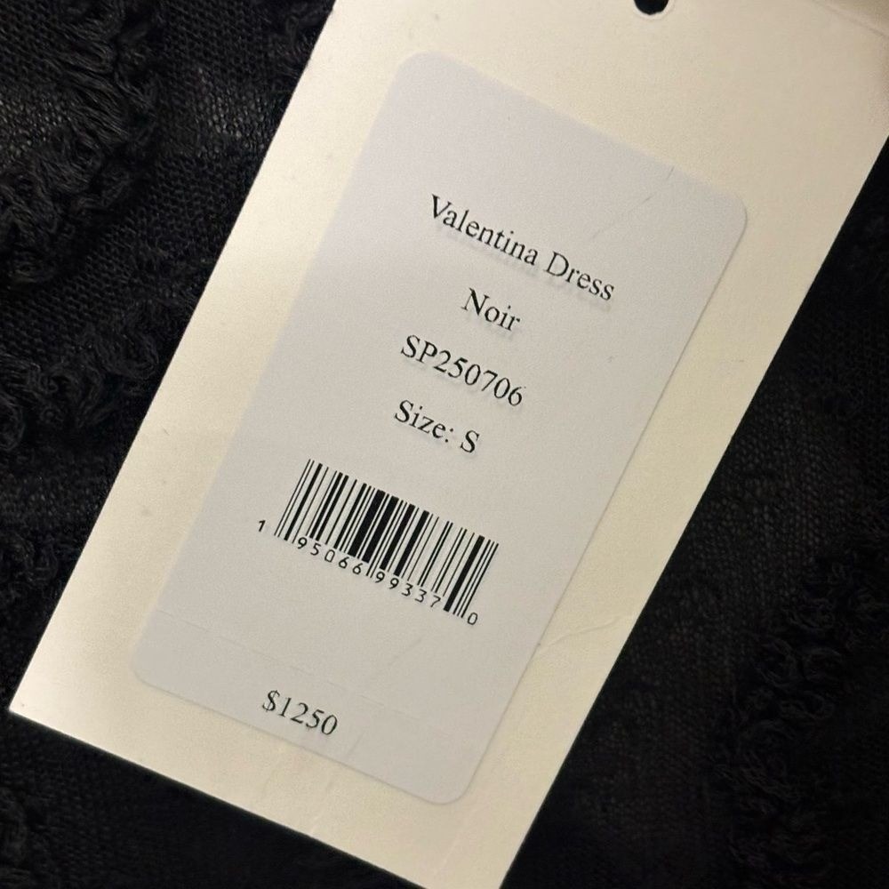 Ulla Johnson Valentina Dress Size Small Black Embroidered Mesh Maxi - Picture 10 of 10